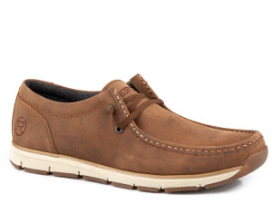 Roper Mens Lloyd Brown Leather Slip-On Shoes - 09-020-0995-3354 Roper Mens Lloyd Brown Leather Slip-On Shoes - 09-020-0995-3354