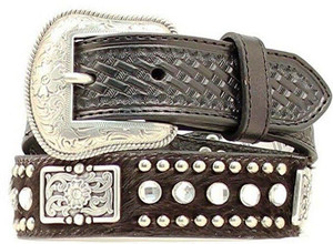 NOCONA WESTERN BELT GIRLS KIDS HAIR RHINESTONES - N4419401 NOCONA WESTERN BELT GIRLS KIDS HAIR RHINESTONES - N4419401