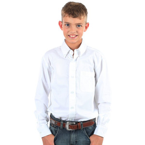 Boy's Cinch Solid White Button Down Shirt - MTW7060031 Boy's Cinch Solid White Button Down Shirt - MTW7060031