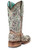 Corral Mint Glitter Inlay and Studs Square Toe Boots - C3402 Corral Mint Glitter Inlay and Studs Square Toe Boots - C3402