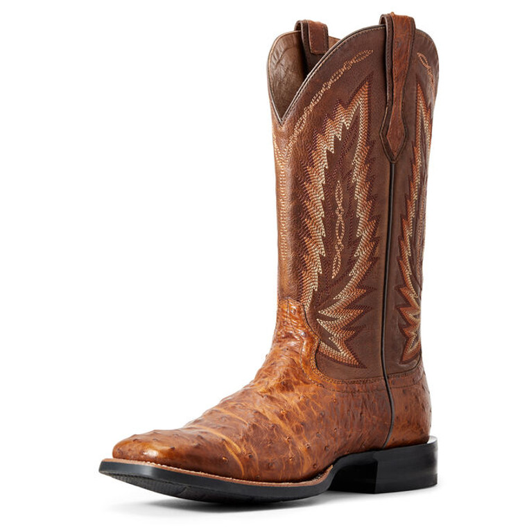 Ariat Men's Relentless Platinum Western Boot F/Q OSTRICH - 10025182