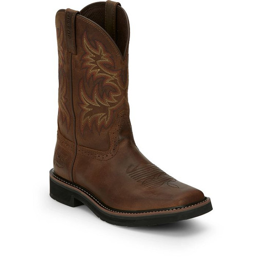 Justin Men's Driller Western Work Boots - Soft Toe - SE4681 - Leon