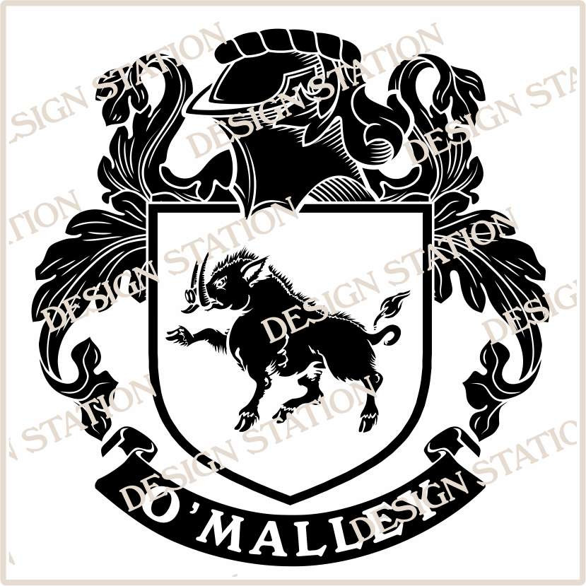 Malley Family Crest Vector Graphic - My Personal Jewellery