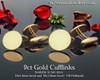 Gold Cufflinks available in 2 sizes, 3-4 week dispatch