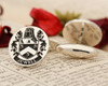 Jewell Family Crest Cufflinks in Silver or 9ct Gold - positive engraving