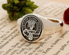 Robertson Scottish Clan Signet Ring Sterling Silver HS8 (example Oval negative)