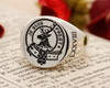 Fraser of Lovat Scottish Clan Signet Ring (example round positive oxidised)