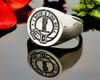Bell Scottish Clan Signet Ring (example silver round positive oxidised)