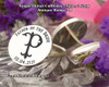 Antique Range Single Initial Cufflinks - Father of the Bride - Positive