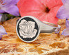 Rose Engraved Signet Ring