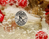 Santa Monogram D2 Bespoke Engraved Signet Ring in Silver or 9ct Gold