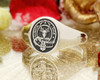 MacKenzie of Seaforth Scottish Clan Signet Ring HS22 Silver Negative Oxidised