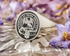 Agnew Scottish Clan Crest Silver or Gold Signet Ring
