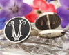 VU UV Victorian Monogram Cufflinks D2