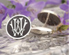 UW WU Victorian Monogram Cufflinks D1