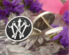 WX XW Victorian Monogram Cufflinks in silver or 9ct gold D2