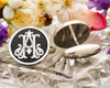 AH HA Victorian Monogram Cufflinks available in silver or 9ct gold D1