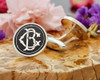 BG GB Victorian Monogram Cufflinks in silver or 9ct gold D2