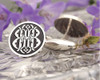 BH HB Victorian Monogram Silver of Gold Cufflinks D1