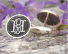 BH HB Victorian Monogram Silver of Gold Cufflinks D6