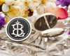 BL LB Victorian Monogram Cufflinks D4