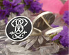 BQ QB Victorian Monogram Cufflinks silver or gold D3