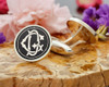 DG GD Victorian Monogram Silver or Gold Cufflinks D1