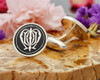 DM MD Victorian Monogram Cuffinks Silver or Gold D3