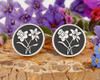 Italian Lily and Welsh Daffodil Silver or Gold Cufflinks D1