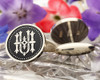 HU UH Victorian Monogram Cufflinks Signet Ring Pendant D2