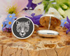 Jaguar Wild Cat Personalised Cufflinks in Silver