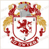 O'Dwyer Family Crest Ireland Instant Digital Download, Vector pdf in full colour and black and white.