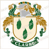 Clarke Family Crest Digital PDF Instant Download available in full colour and black. D1