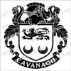 Cavanagh Family Crest Instant Digital Download PDF in black and colour