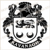 Kavanagh Family Crest Instant Digital Download PDF in black and colour