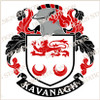 Kavanagh Family Crest Instant Digital Download PDF in black and colour