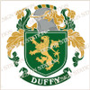 Duffy Family Crest Ireland Instant Digital Download vector pdf file in full colour and black and white
