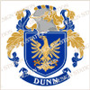 Dunn Family Crest Ireland Instant Digital Download, Vector pdf in full colour and black and white.