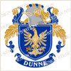 Dunne Family Crest Ireland Instant Digital Download, Vector pdf in full colour and black and white.