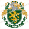 Farrell Family Crest Ireland Instant Digital Download, Vector pdf in full colour and black and white.