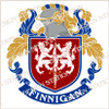 Finnigan Family Crest Ireland Instant Digital Download, Vector pdf in full colour and black and white. (colour change option on request)
