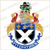 Fitzpatrick Family Crest Ireland Instant Digital Download, Vector pdf in full colour and black and white. (including crest)