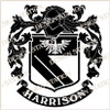 Harrison Family Crest Ireland Instant Digital Download, Vector pdf in full colour and black and white.