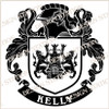 Kelly Family Crest Ireland Instant Digital Download, Vector pdf in full colour and black and white.