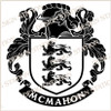 McMahon Family Crest Ireland Instant PDF Digital Download in colour and black and white.