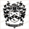 Tompkins Family Crest Digital Download File in Vector PDF format, easy to print, engrave, change colour.