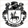 McGuire Family Crest Ireland Instant Digital Download, Vector pdf in full colour and black and white.