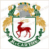 McCarthy D1 Family Crest Ireland Instant Digital Download, Vector pdf in full colour and black and white.