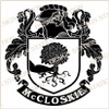 McCloskie Digital Family Crest, Vector pdf file available for download on purchase
