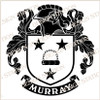 Murray Family Crest Ireland Instant Digital Download, Vector pdf in full colour and black and white.
